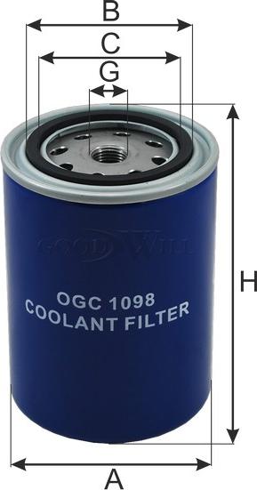 GoodWill OGC 1098 - Фільтр для охолоджуючої рідини autocars.com.ua