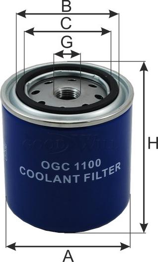 GoodWill OGC 1100 - Фільтр для охолоджуючої рідини autocars.com.ua