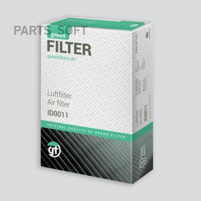 Green Filter LF0227 - Повітряний фільтр autocars.com.ua