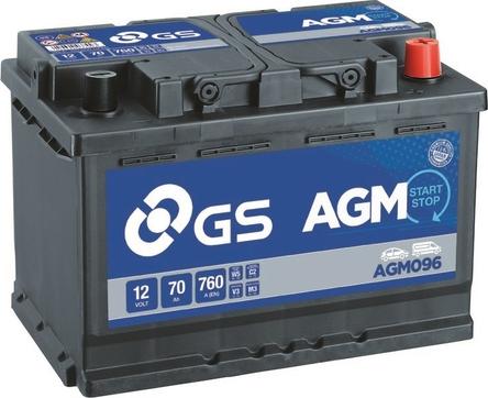 GS AGM096 - Стартерна акумуляторна батарея, АКБ autocars.com.ua
