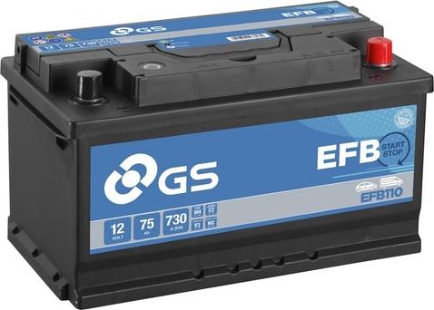 GS EFB110 - Стартерна акумуляторна батарея, АКБ autocars.com.ua