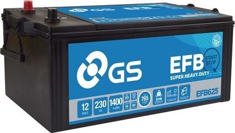 GS EFB625 - Стартерная аккумуляторная батарея, АКБ autodnr.net