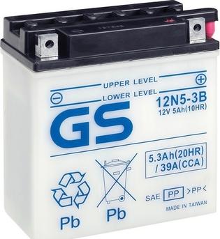 GS GS-12N5-3B - Стартерна акумуляторна батарея, АКБ autocars.com.ua