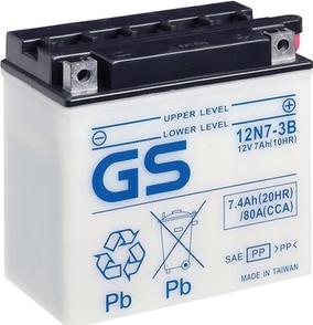 GS GS-12N7-3B - Стартерна акумуляторна батарея, АКБ autocars.com.ua