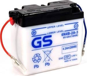 GS GS-6N4B-2A-3 - Стартерна акумуляторна батарея, АКБ autocars.com.ua