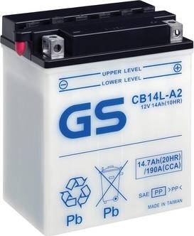 GS GS-CB14L-A2 - Стартерна акумуляторна батарея, АКБ autocars.com.ua
