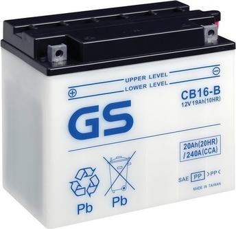 GS GS-CB16-B - Стартерна акумуляторна батарея, АКБ autocars.com.ua
