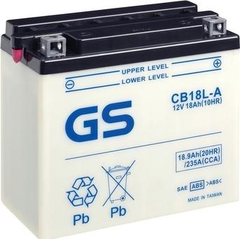 GS GS-CB18L-A - Стартерна акумуляторна батарея, АКБ autocars.com.ua
