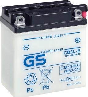 GS GS-CB3L-B - Стартерна акумуляторна батарея, АКБ autocars.com.ua