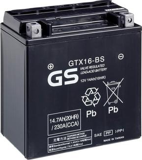 GS GS-GTX16-BS - Стартерна акумуляторна батарея, АКБ autocars.com.ua