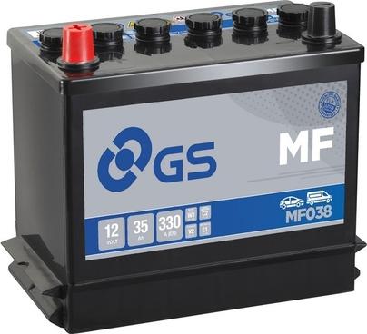 GS MF038 - Стартерна акумуляторна батарея, АКБ autocars.com.ua