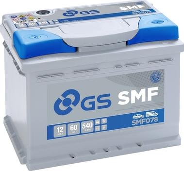 GS SMF078 - Стартерна акумуляторна батарея, АКБ autocars.com.ua