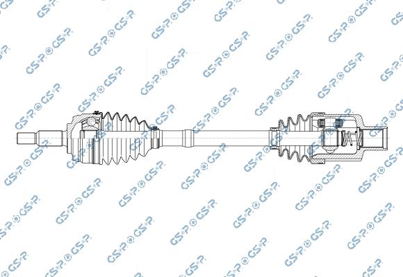 GSP 250463OL - Приводний вал autocars.com.ua