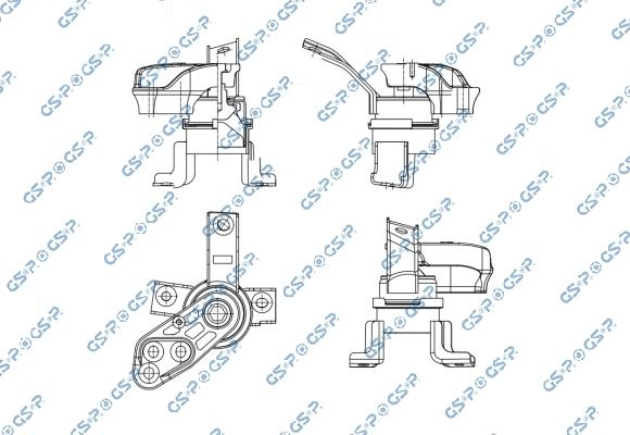 GSP 539389 - Подушка, підвіска двигуна autocars.com.ua