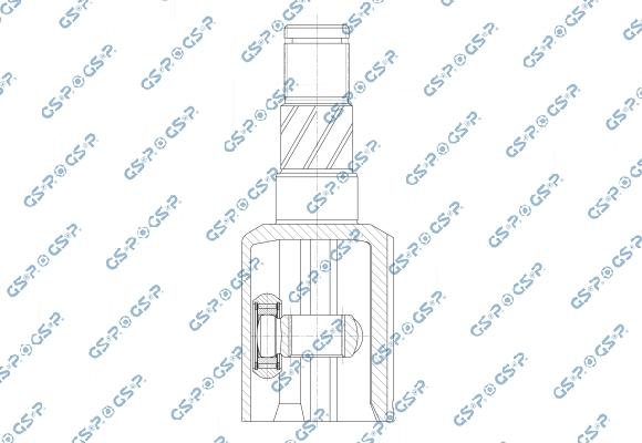 GSP 603304 - Шарнірний комплект, ШРУС, приводний вал autocars.com.ua