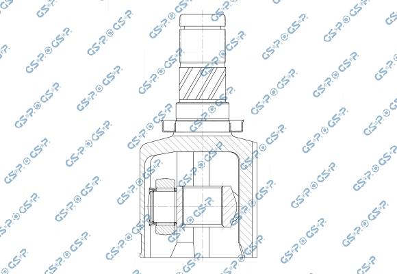 GSP 603553 - Шарнірний комплект, ШРУС, приводний вал autocars.com.ua