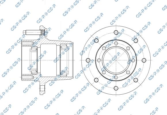 GSP 9257001 - Маточина колеса autocars.com.ua