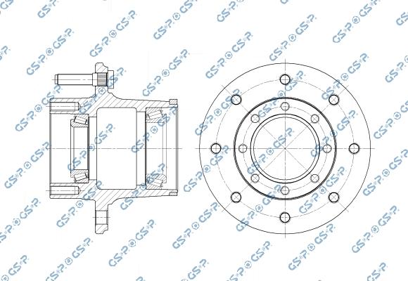 GSP 9257002 - Маточина колеса autocars.com.ua