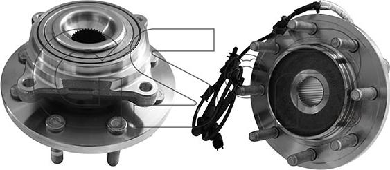 GSP 9335004 - Комплект підшипника маточини колеса autocars.com.ua