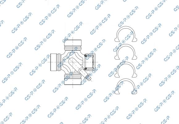 GSP UJ900165 - Шарнір, поздовжній вал autocars.com.ua