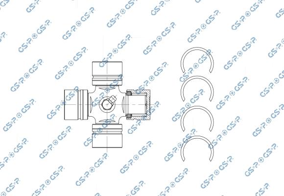 GSP UJ900169 - Шарнір, поздовжній вал autocars.com.ua