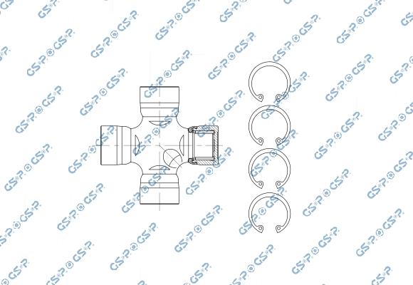 GSP UJ900172 - Шарнір, поздовжній вал autocars.com.ua