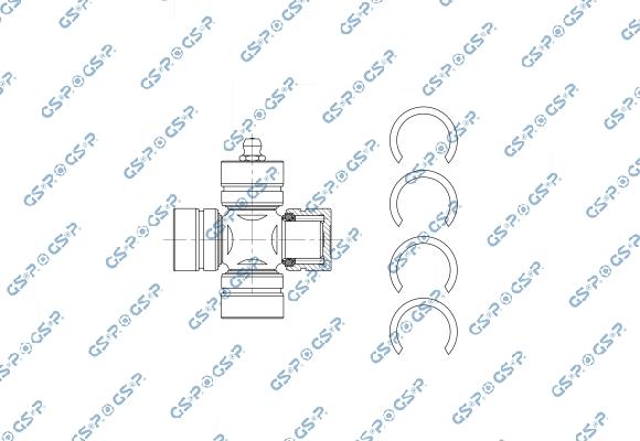 GSP UJ900181 - Шарнір, поздовжній вал autocars.com.ua