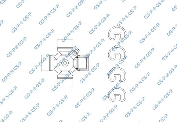 GSP UJ900186 - Шарнір, поздовжній вал autocars.com.ua