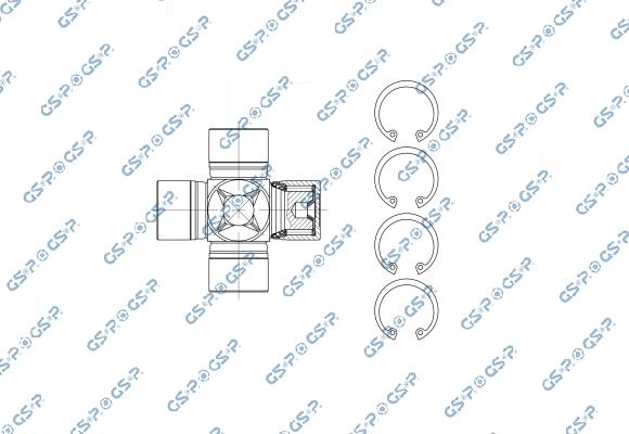 GSP UJ900195 - Шарнір, поздовжній вал autocars.com.ua