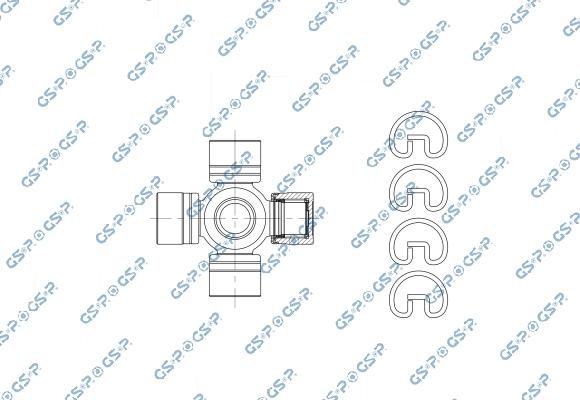 GSP UJ900235 - Шарнір, поздовжній вал autocars.com.ua