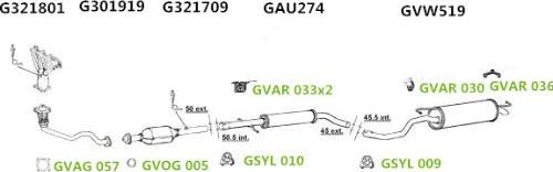 GT Exhausts G931277 - Система випуску ОГ autocars.com.ua