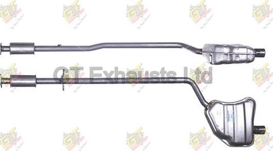 GT Exhausts GBM354 - Глушник вихлопних газів кінцевий autocars.com.ua