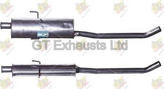 GT Exhausts GCN365 - Середній глушник вихлопних газів autocars.com.ua
