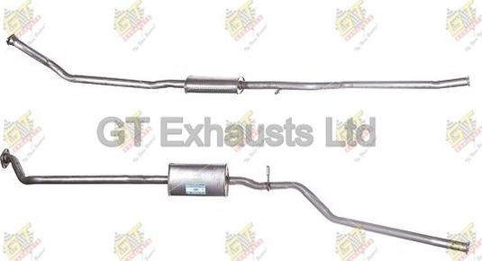 GT Exhausts GCN393 - Середній глушник вихлопних газів autocars.com.ua