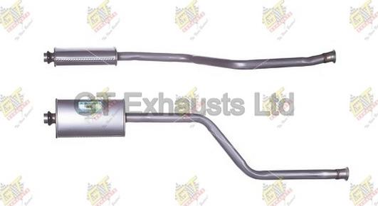 GT Exhausts GCN397 - Середній глушник вихлопних газів autocars.com.ua