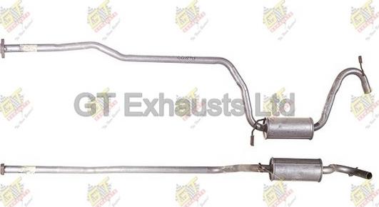 GT Exhausts GFD849 - Середній глушник вихлопних газів autocars.com.ua