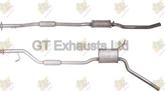 GT Exhausts GFD883 - Середній глушник вихлопних газів autocars.com.ua