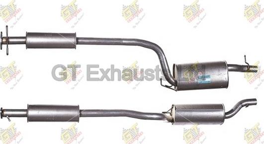 GT Exhausts GFE1024 - Середній глушник вихлопних газів autocars.com.ua