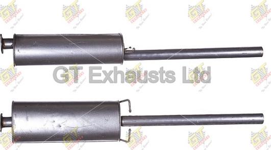 GT Exhausts GFE1041 - Середній глушник вихлопних газів autocars.com.ua