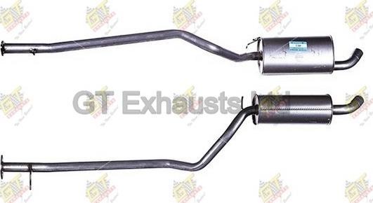 GT Exhausts GFE1084 - Середній глушник вихлопних газів autocars.com.ua