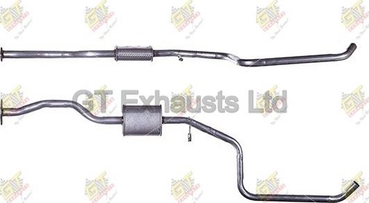 GT Exhausts GFE324 - Середній глушник вихлопних газів autocars.com.ua