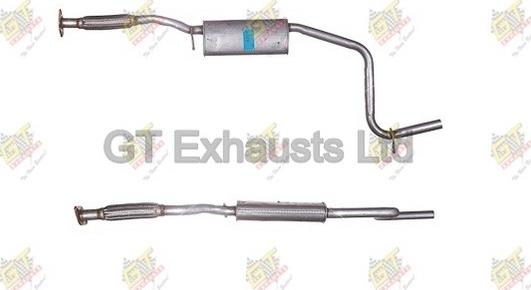 GT Exhausts GFE386 - Середній глушник вихлопних газів autocars.com.ua