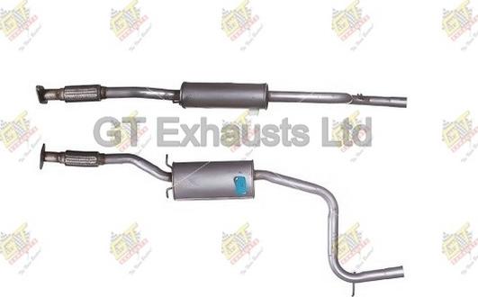 GT Exhausts GFE392 - Середній глушник вихлопних газів autocars.com.ua