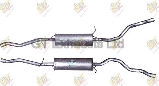 GT Exhausts GFE545 - Середній глушник вихлопних газів autocars.com.ua