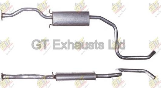 GT Exhausts GFE571 - Середній глушник вихлопних газів autocars.com.ua