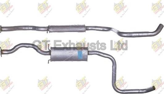 GT Exhausts GFE594 - Середній глушник вихлопних газів autocars.com.ua