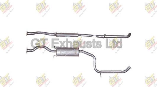 GT Exhausts GFE598 - Середній глушник вихлопних газів autocars.com.ua