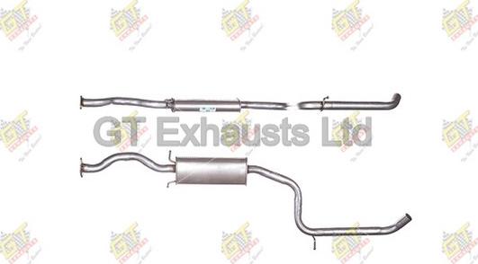 GT Exhausts GFE598 - Середній глушник вихлопних газів autocars.com.ua