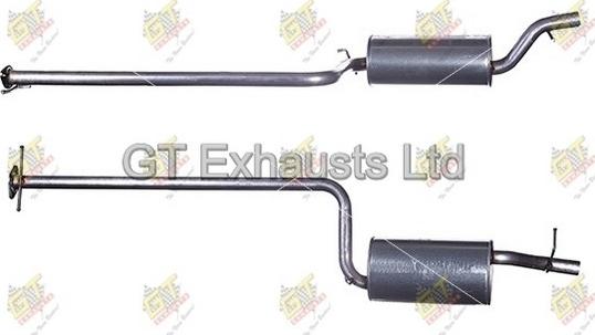 GT Exhausts GFE692 - Середній глушник вихлопних газів autocars.com.ua