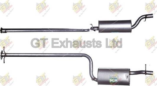 GT Exhausts GFE694 - Середній глушник вихлопних газів autocars.com.ua